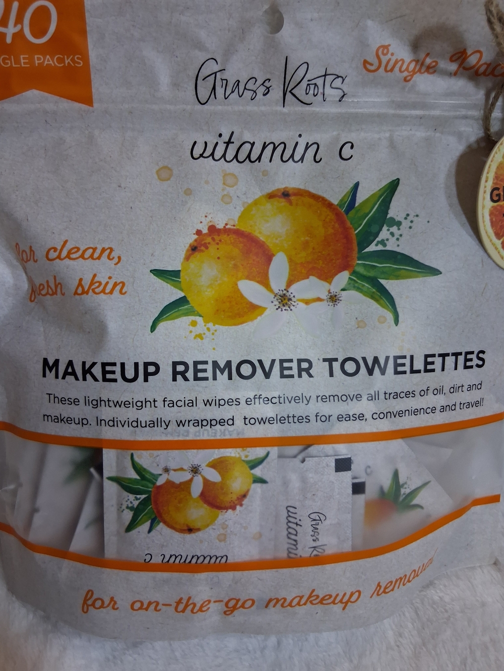 Grass Roots Makeup Remover Wipes Bundle - Cucumber & Vitamin C (80 Wipes Total) - Picture 11 of 16